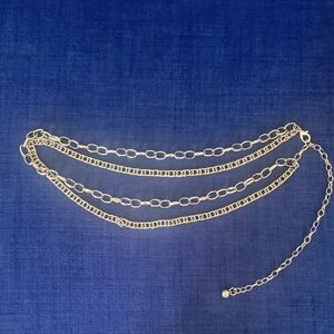 Elegant Silver Chain Belt, Size M